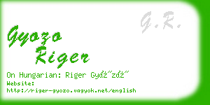 gyozo riger business card